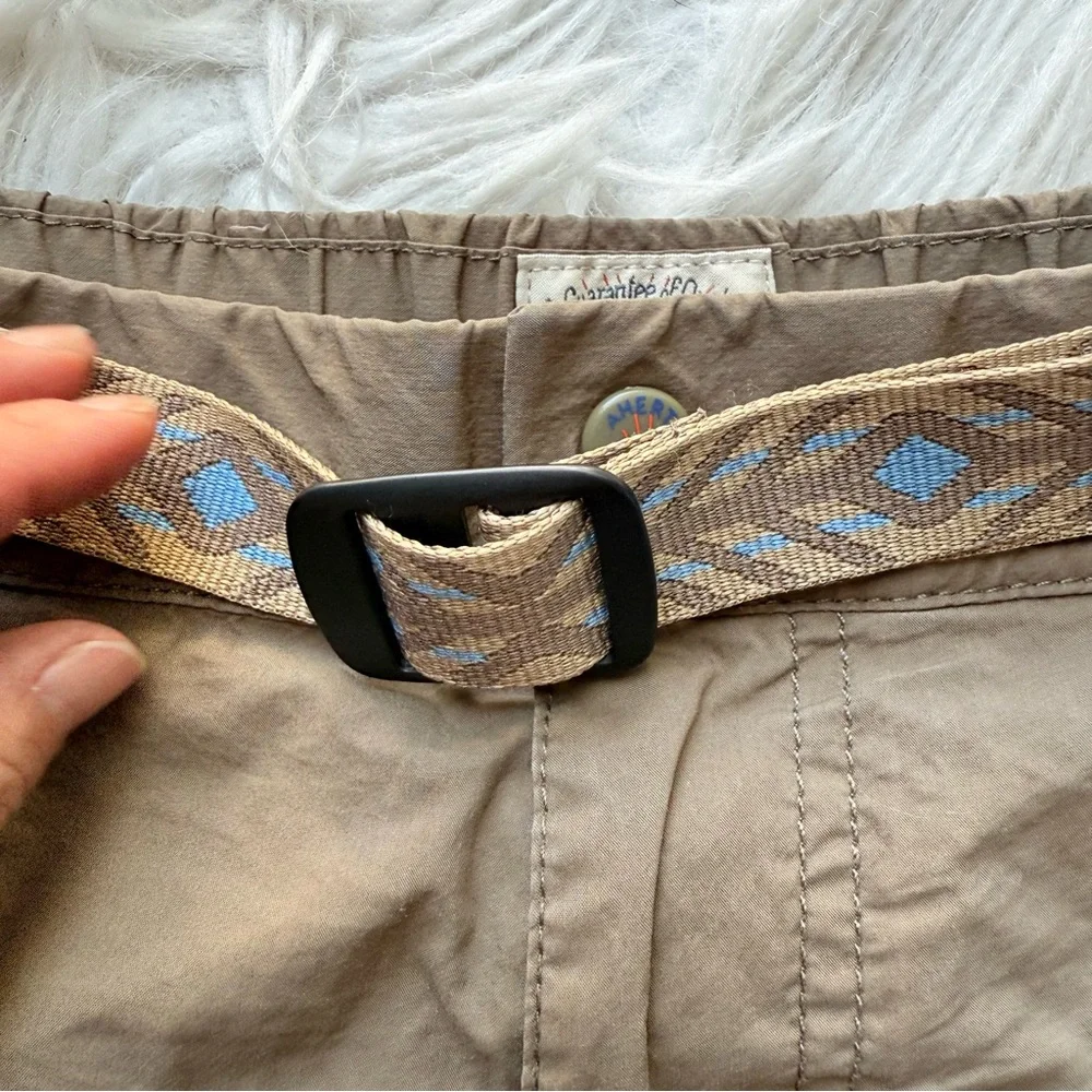 Faherty Rockpoint Belted Cotton-Blend Shell Hybrid Shorts Tan Brown XL